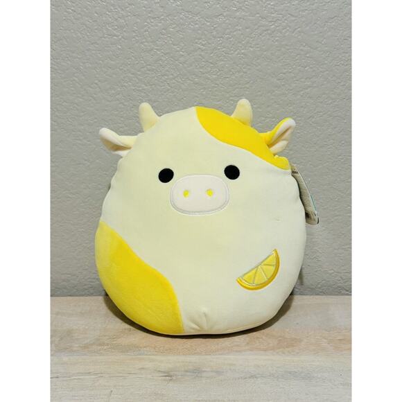 NEW Squishmallows 11” Dagmar The Yellow Lemon Cow Plush Stuffed Animal 2024 - Picture 1 of 6